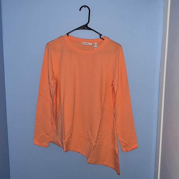 NWT! Isaac Mizrahi Asymmetrical Long Sleeve Shirt - Picture 1 of 6